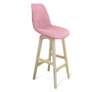 Барный стул SHT-ST29-С22 / SHT-S65-1 (розовый зефир/прозрачный лак) в Архангельске - предосмотр