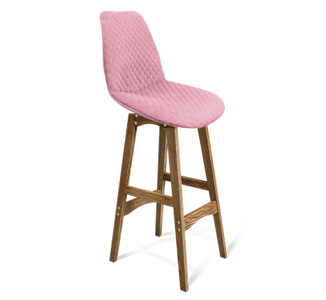 Барный стул SHT-ST29-С22 / SHT-S65 (розовый зефир/дуб брашированный коричневый) в Архангельске - изображение