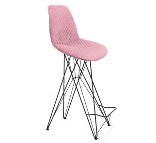 Барный стул SHT-ST29-С22 / SHT-S66 (розовый зефир/черный муар) в Архангельске - предосмотр