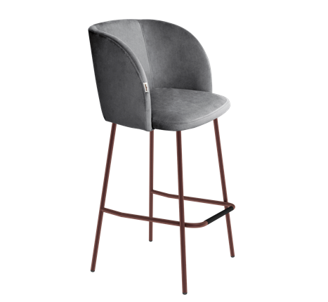 Барный стул SHT-ST33 / SHT-S29P (угольно-серый/медный металлик) в Архангельске - изображение