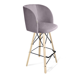 Барный стул SHT-ST33 / SHT-S80 (сиреневая орхидея/прозрачный лак/черный) в Архангельске - предосмотр