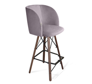 Барный стул SHT-ST33 / SHT-S80 (сиреневая орхидея/темный орех/черный) в Архангельске - предосмотр