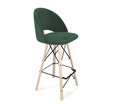 Барный стул SHT-ST34 / SHT-S80 (лиственно-зеленый/прозрачный лак/черный) в Архангельске - изображение