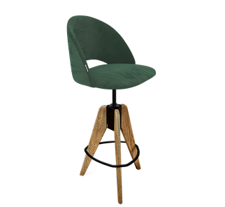 Барный стул SHT-ST34 / SHT-S92 (лиственно-зеленый/браш.коричневый/черный муар) в Архангельске