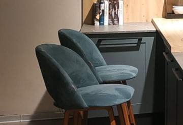 Барный стул SHT-ST34-1 / SHT-S65 (голубая пастель/дуб брашированный коричневый) в Архангельске - предосмотр 6