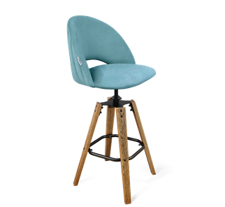 Барный стул SHT-ST34-1 / SHT-S93 (голубая пастель/браш.коричневый/черный муар) в Архангельске - предосмотр