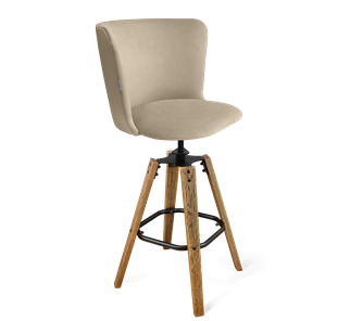 Барный стул SHT-ST36 / SHT-S93 (ванильный крем/браш.коричневый/черный муар) в Архангельске
