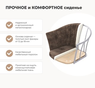 Барный стул SHT-ST42-1 / SHT-S29P (кофейный трюфель/хром лак) в Архангельске - предосмотр 2