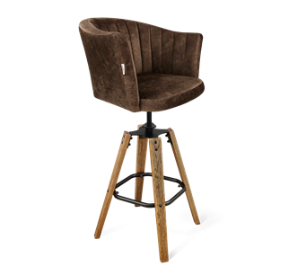 Барный стул SHT-ST42-1 / SHT-S93 (кофейный трюфель/браш.коричневый/черный муар) в Архангельске - предосмотр