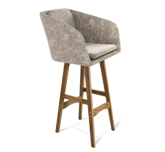 Барный стул SHT-ST43-1 / SHT-S65 (карамельный латте/дуб брашированный коричневый) в Архангельске