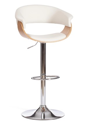 Барный стул VIMTA (mod.4021S) белый/натуральный/хром арт.13660 в Архангельске - изображение