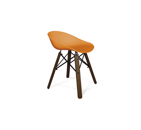 Обеденный стул SHT-ST19/S70 (оранжевый/темный орех/черный) в Архангельске - изображение