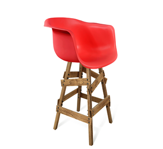 Барный стул SHT-ST31/S81 (красный/брашированный коричневый) в Архангельске