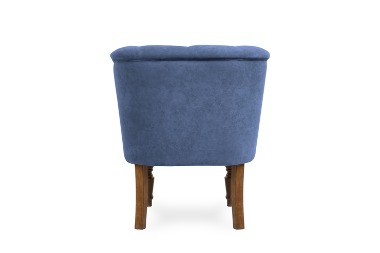 Кресло Бриджит синий ножки коричневые в Архангельске - изображение 5