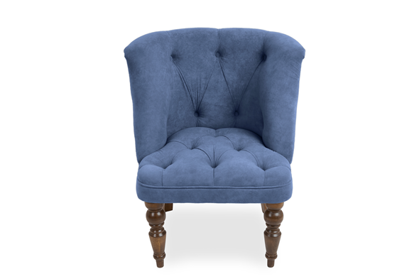 Кресло Бриджит синий ножки коричневые в Архангельске - изображение