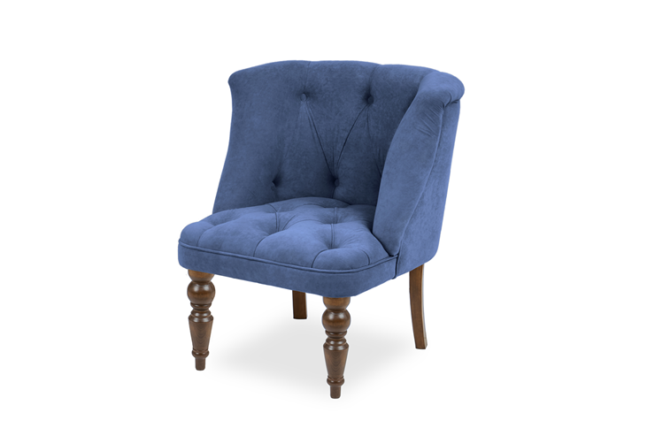 Кресло Бриджит синий ножки коричневые в Архангельске - изображение 6