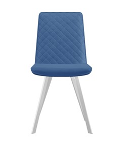 Мягкий стул 202, микровелюр B8 blue, ножки белые в Архангельске - предосмотр 1