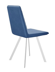Мягкий стул 202, микровелюр B8 blue, ножки белые в Архангельске - предосмотр 2