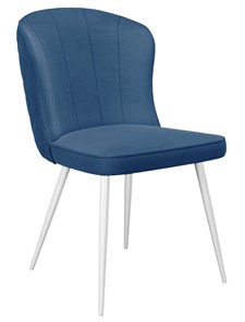 Мягкий стул 209, микровелюр B8 blue, ножки белые в Архангельске