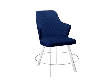 Обеденный стул 245 Поворотный синий/белый в Архангельске