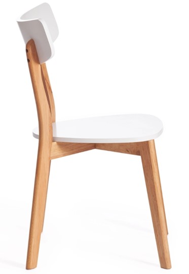 Обеденный стул Claire, дерево гевея/МДФ 48x49,5x81,5 Белый/натуральный (2 шт) арт.15113 в Архангельске - изображение 1