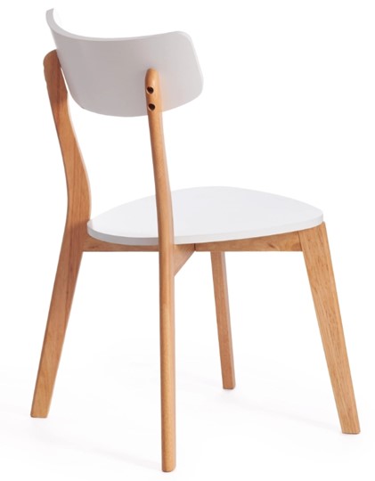 Обеденный стул Claire, дерево гевея/МДФ 48x49,5x81,5 Белый/натуральный (2 шт) арт.15113 в Архангельске - изображение 2