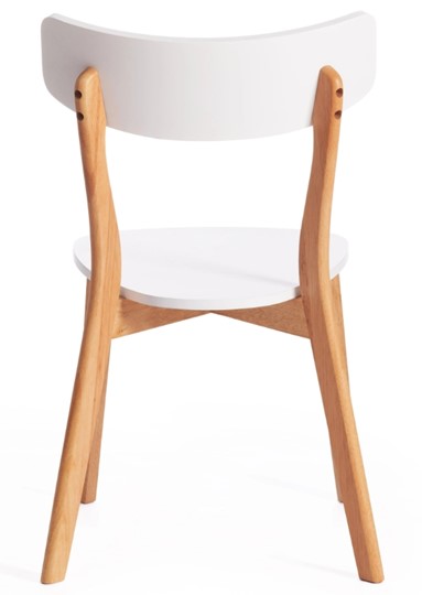 Кухонный стул Claire, дерево гевея/МДФ 48x49,5x81,5 Белый/натуральный арт.19580 в Архангельске - изображение 3