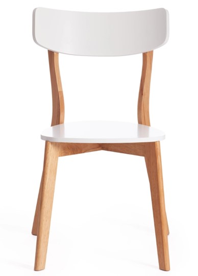 Обеденный стул Claire, дерево гевея/МДФ 48x49,5x81,5 Белый/натуральный (2 шт) арт.15113 в Архангельске - изображение 4