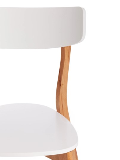 Обеденный стул Claire, дерево гевея/МДФ 48x49,5x81,5 Белый/натуральный (2 шт) арт.15113 в Архангельске - изображение 5