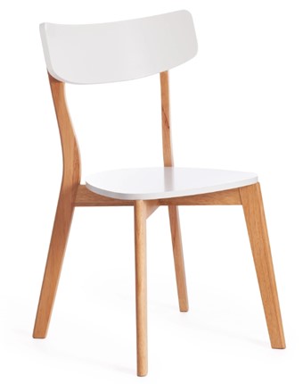 Обеденный стул Claire, дерево гевея/МДФ 48x49,5x81,5 Белый/натуральный (2 шт) арт.15113 в Архангельске - изображение