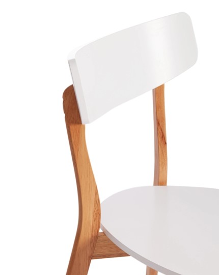 Кухонный стул Claire, дерево гевея/МДФ 48x49,5x81,5 Белый/натуральный арт.19580 в Архангельске - изображение 6