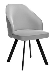 Обеденный стул dikline 276 Е28 светло-серый  ножки черные в Архангельске