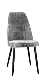 Мягкий стул DikLine 326 микровелюр M13 светло-серый, ножки черные в Архангельске