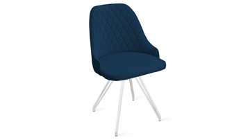 Обеденный стул Гранд К4 (Белый матовый/Велюр Confetti Blue) в Архангельске