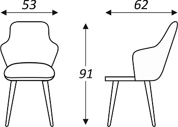 Обеденный стул Йорк, ноги белые круглые XXL (R38)/велюр T170 Бежевый в Архангельске - изображение 6