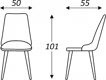 Обеденный стул Клэр (Изумрудный Т189/ноги черные) в Архангельске - изображение 6