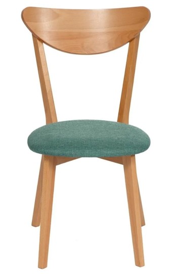 Кухонный стул MAXI (Макси), бук/ткань 86x48,5x54,5 Морская волна/ натуральный бук (2 шт) арт.11773 в Архангельске - изображение 1