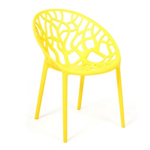 Кресло обеденное BUSH (mod.017) пластик 60*58,5*80 желтый, арт.14103 в Архангельске