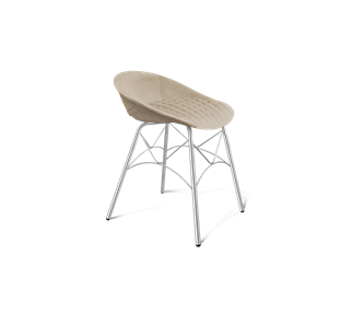 Обеденный стул SHT-ST19-SF1 / SHT-S107 (ванильный крем/хром лак) в Архангельске - предосмотр