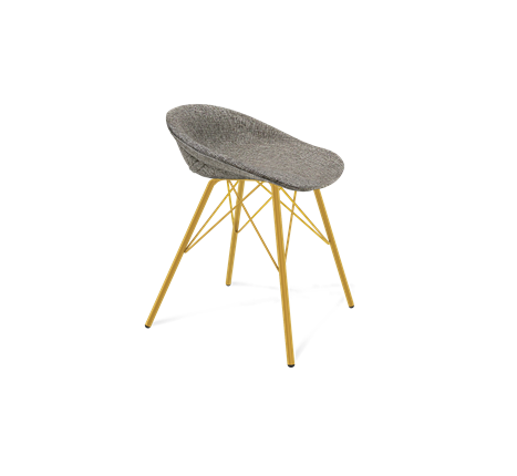 Обеденный стул SHT-ST19-SF1 / SHT-S37 (коричневый сахар/золото) в Архангельске - изображение
