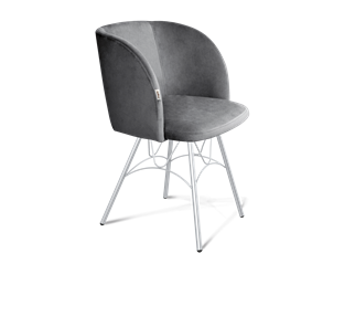 Обеденный стул SHT-ST33 / SHT-S100 (угольно-серый/хром лак) в Архангельске - предосмотр