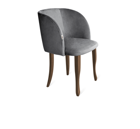 Обеденный стул SHT-ST33 / SHT-S122 (угольно-серый/темный орех/черный муар) в Архангельске - изображение