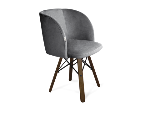 Обеденный стул SHT-ST33 / SHT-S70 (угольно-серый/темный орех/черный муар) в Архангельске - изображение