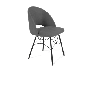 Обеденный стул SHT-ST34 / SHT-S107 (платиново-серый/черный муар) в Архангельске