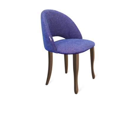 Обеденный стул SHT-ST34 / SHT-S122 (синий мираж/темный орех/черный муар) в Архангельске - изображение