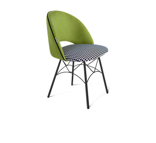 Обеденный стул SHT-ST34-3 / SHT-S107 (оливковый/гусиная лапка/черный муар) в Архангельске - предосмотр