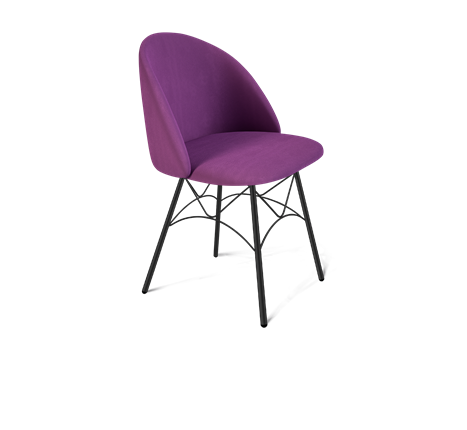 Обеденный стул SHT-ST35 / SHT-S107 (ягодное варенье/черный муар) в Архангельске - изображение