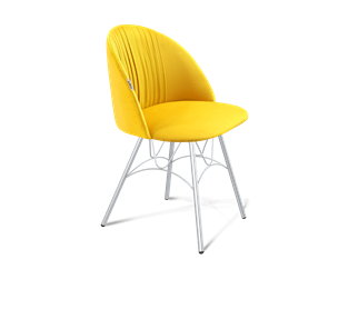Обеденный стул SHT-ST35-1 / SHT-S100 (имперский жёлтый/хром лак) в Архангельске - предосмотр