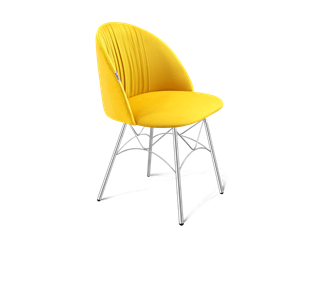 Обеденный стул SHT-ST35-1 / SHT-S107 (имперский жёлтый/хром лак) в Архангельске