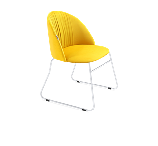 Обеденный стул SHT-ST35-1 / SHT-S167 (имперский жёлтый/хром лак) в Архангельске - предосмотр